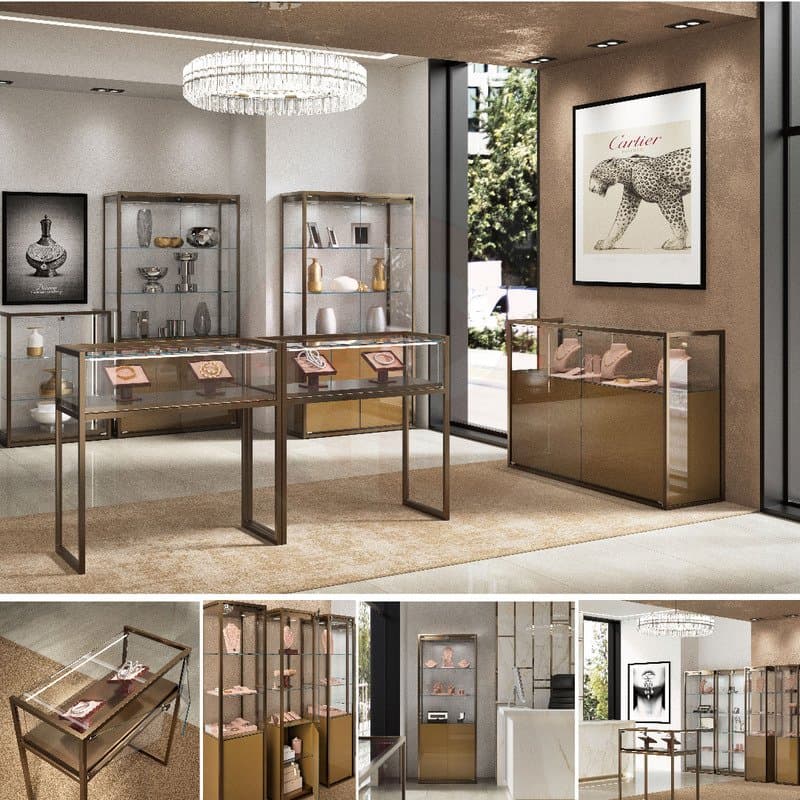 T. Square tower showcase with storage 190 x 95cm wide — image 2