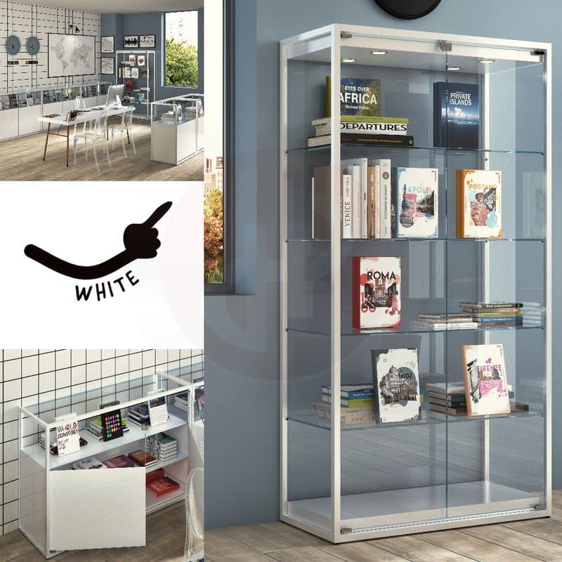 T. Square tower showcase with storage 190 x 95cm wide — image 4