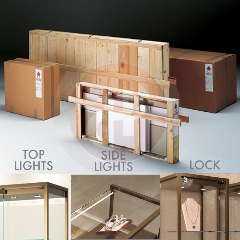 T. Square tower showcase with storage 190 x 95cm wide — image 6