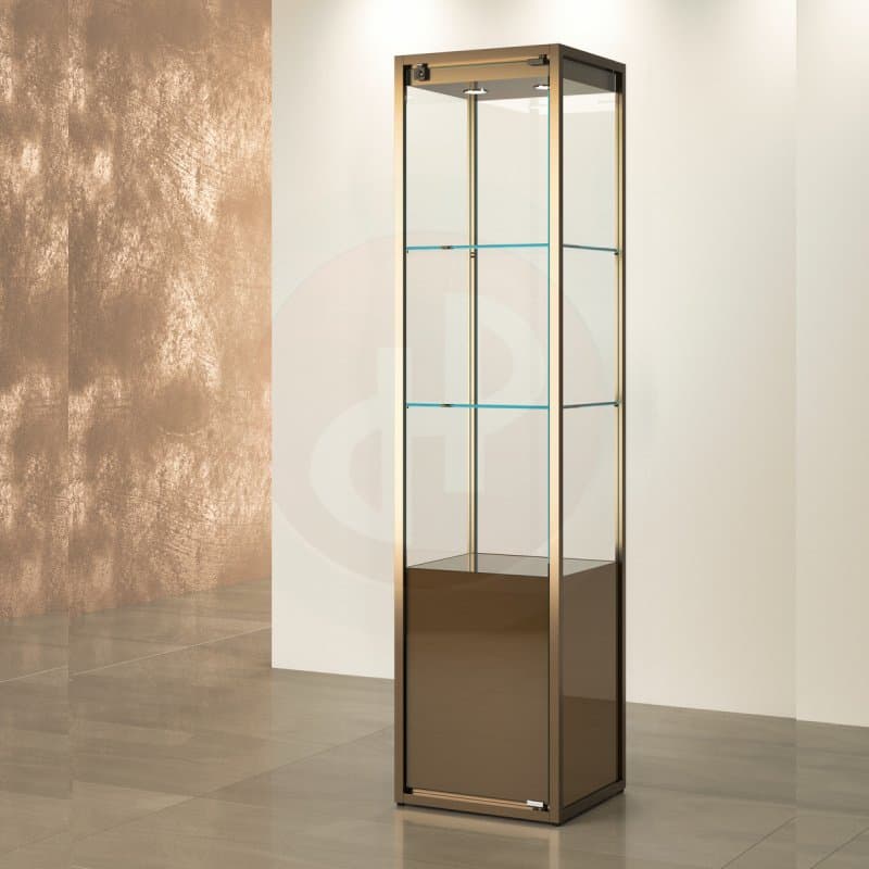 T. Square tower showcase with storage 190 x 45cm wide