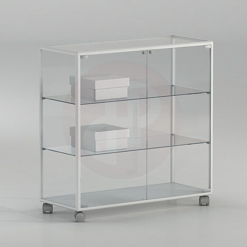 Leo retail display counter with 2 adjustable shelves 91cm wide — image 1