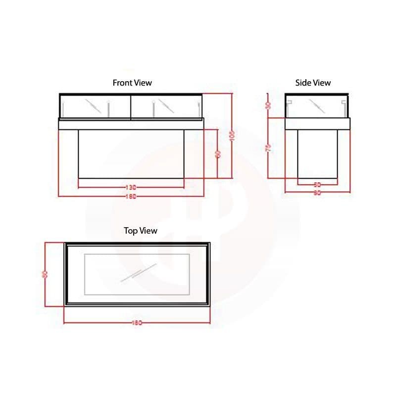 Focus display showcase with led light 180cm wide — image 6