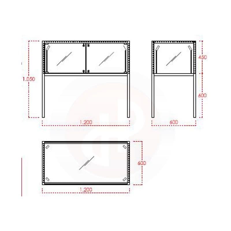 Focus display counter with legs 120cm wide — image 6