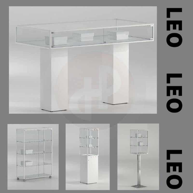 Leo retail display counter with 2 adjustable shelves 91cm wide — image 3